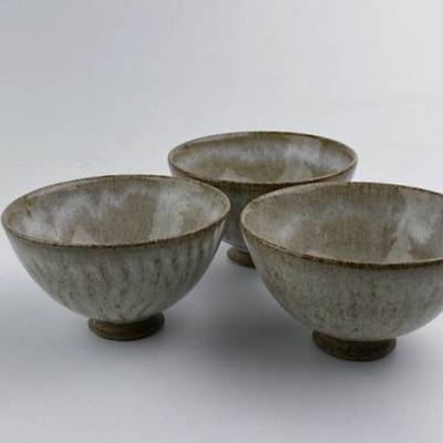 Grey-green bowl set of 3
