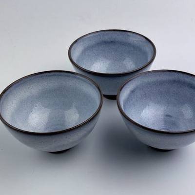Water-blue bowls set of 3