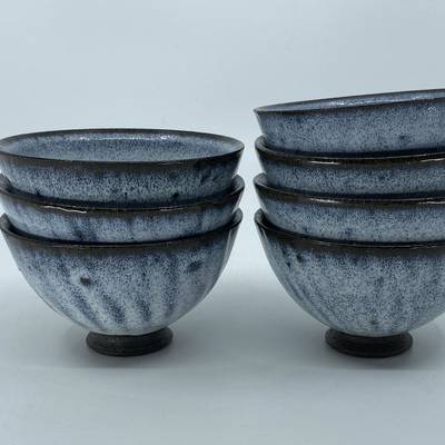 Water blue bowl set of 7