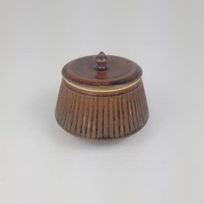 Small Carved Tea Caddy 180ml