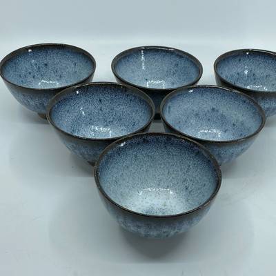 Blue bowl set of 6 - 270ml