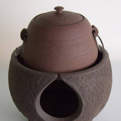 Open stove with cauldron 2,2liters