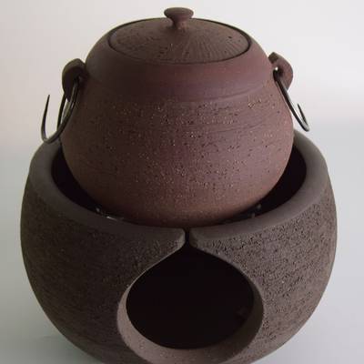 Open stove with cauldron 2liters